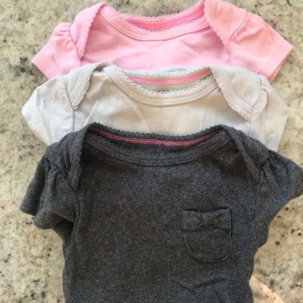 Cloud Island 3-6M Onesie 3-Pack
